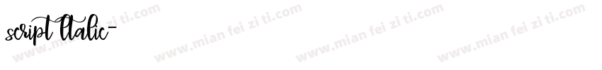 script ltalic字体转换